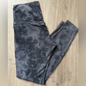 Lululemon Black Tie-Dye High-Rise Leggings